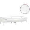 Image de vidaXL Lit de jour avec matelas 90x200 cm blanc pin massif