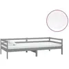Image de vidaXL Lit de jour avec matelas 90x200 cm gris pin massif
