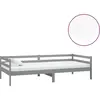 Image de vidaXL Lit de jour avec matelas 90x200 cm gris pin massif