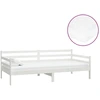 Image de vidaXL Lit de jour avec matelas 90x200 cm blanc pin massif