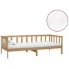 Image de vidaXL Lit de jour avec matelas 90x200 cm Pin massif brun miel
