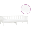 Image de vidaXL Lit de jour avec matelas 90x200 cm blanc pin massif