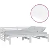 Image de vidaXL Lit de jour extensible 2x(90x200) cm Blanc Pin massif