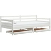 Image de vidaXL Lit de jour avec tiroirs 90x200 cm Blanc Pin massif