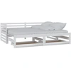 Image de vidaXL Lit de jour extensible 2x(90x200) cm Blanc Pin massif