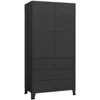 Image de vidaXL Armoire industrielle noire 90x50x180 cm métal