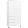 Image de vidaXL Armoire industrielle blanche 90x50x180 cm métal