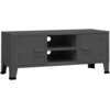 Image de Meuble TV style industriel anthracite 105x35x42 cm métal