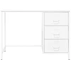Image de vidaXL Bureau style industriel avec tiroirs blanc 105x52x75 cm
