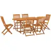 Image de vidaXL Ensemble de jardin 7 pièces 180x90x75 cm bois massif acacia