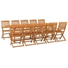 Image de vidaXL Ensemble de jardin 11 pièces 280x90x75 cm bois massif acacia