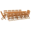 Image de vidaXL Ensemble de jardin 13 pièces 280x90x75 cm bois massif acacia