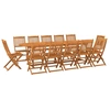 Image de vidaXL Ensemble de jardin 13 pièces 280x90x75 cm bois massif acacia