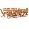 Image de vidaXL Ensemble de jardin 13 pièces 280x90x75 cm bois massif acacia