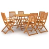 Image de vidaXL Ensemble de jardin 7 pièces en bois massif d'acacia
