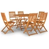 Image de vidaXL Ensemble de jardin 7 pièces en bois massif d'acacia