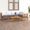 Image de vidaXL Ensemble de salon de jardin 3 pièces avec coussins en bois massif d'acacia