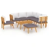 Image de vidaXL 8-tlg. Garten-Lounge-Set mit Kissen Massivholz Akazie