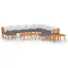 Image de vidaXL Ensemble de salon de jardin de 12 pièces avec coussins en bois massif d'acacia