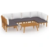 Image de vidaXL 7-tlg. Set de salon de jardin avec baisers Massivholz Akazie