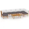 Image de vidaXL 8-tlg. Garten-Lounge-Set mit Kissen Massivholz Akazie