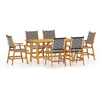 Image de vidaXL Ensemble de jardin 7 pièces en bois massif d'acacia