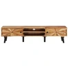Image de Meuble TV vidaXL 145 x 35 x 35 cm en bois massif d'acacia