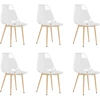 Image de vidaXL Chaises de salle à manger 6 pcs. Transparent PET