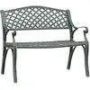 Image de vidaXL Banc de jardin 102 cm fonte d'aluminium vert