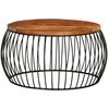 Image de vidaXL Table basse Ø68 cm en bois massif de récupération