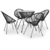 Image de vidaXL Ensemble de jardin 5 pièces noir