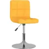 Image de vidaXL Chaise de salle à manger 4 pcs. Pivotant Tissu jaune