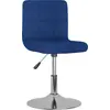 Image de vidaXL Chaise de salle à manger 6 pcs. Pivotant Bleu Tissu