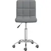 Image de vidaXL Chaise de salle à manger Tissu gris clair pivotant