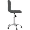 Image de vidaXL Chaise de salle à manger pivotante Tissu gris foncé