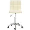 Image de vidaXL Chaise de salle à manger Pivotante Tissu Crème
