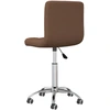 Image de vidaXL Chaise de salle à manger pivotante Marron Tissu