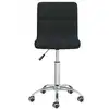 Image de vidaXL Chaise de salle à manger pivotante Tissu noir
