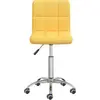Image de vidaXL Chaise de salle à manger pivotante Tissu jaune moutarde