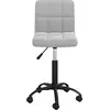 Image de vidaXL Chaise de salle à manger Pivotante Gris clair Velours