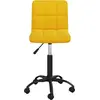 Image de vidaXL Chaise de salle à manger pivotante jaune moutarde velours