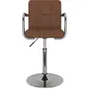 Image de vidaXL Chaise de salle à manger Marron Tissu