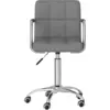 Image de vidaXL Chaise de salle à manger Tissu gris clair pivotant