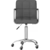 Image de vidaXL Chaise de salle à manger pivotante Tissu gris foncé