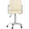 Image de vidaXL Chaise de salle à manger Pivotante Tissu Crème