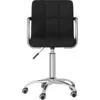 Image de vidaXL Chaise de salle à manger pivotante Tissu noir