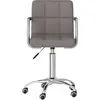 Image de vidaXL Chaise de salle à manger Tissu Taupe pivotant
