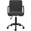 Image de vidaXL Chaise de salle à manger pivotante noir velours