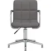 Image de vidaXL Chaise de salle à manger pivotante Tissu gris foncé