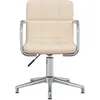 Image de vidaXL Chaise de salle à manger Pivotante Tissu Crème